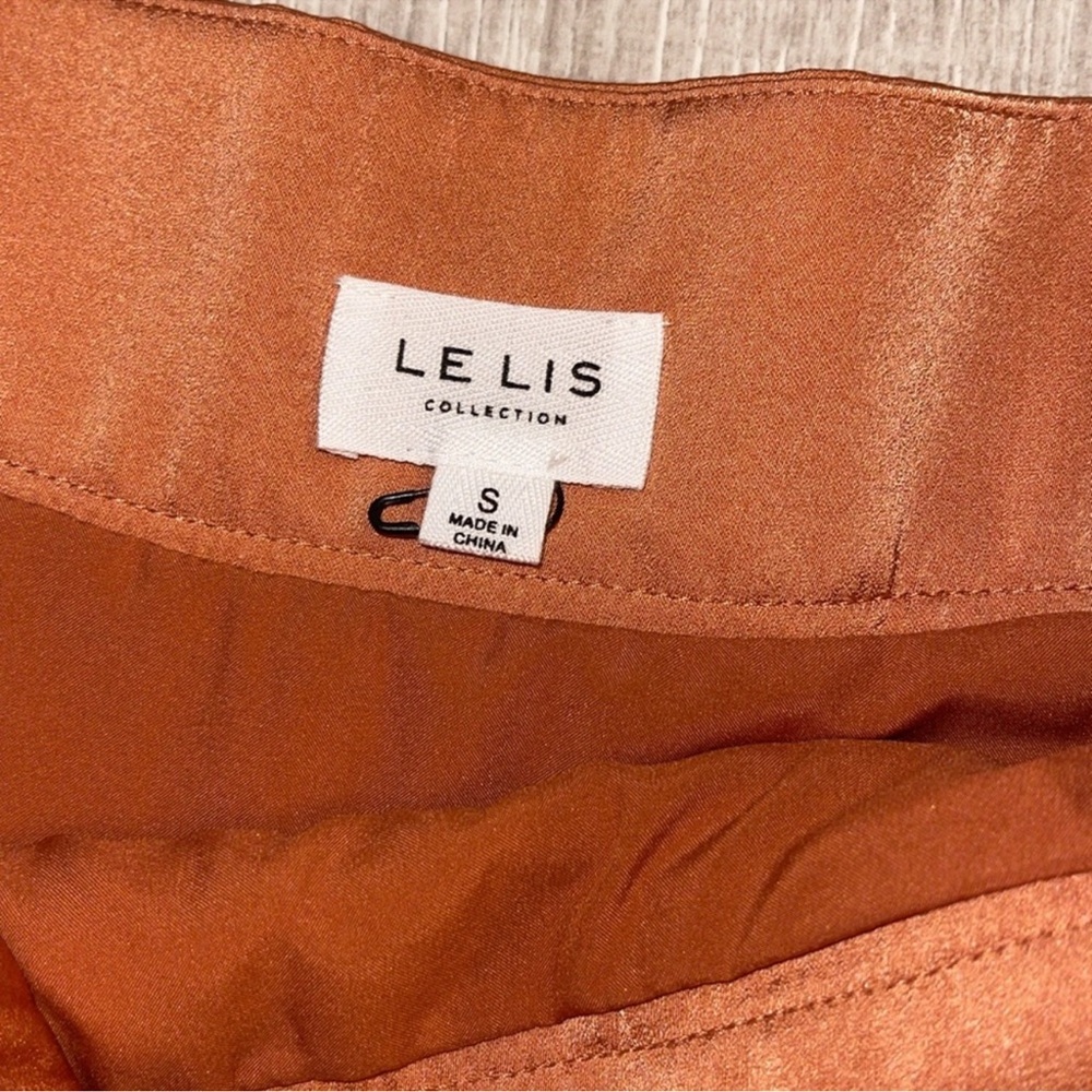 LELIS COLLECTION SKIRT&BLOUSE SET SIZE SMALL COLOR RUST - Picture 5 of 5